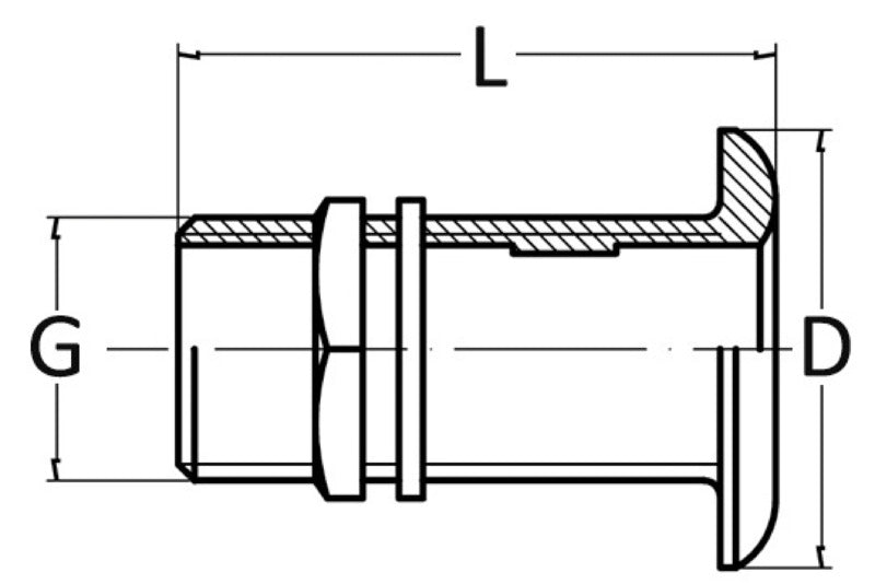 Sea cock yellow brass 2"1/2 - foto originale Osculati Srl