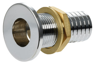 Thru hull flush mount chromed brass 1"1/4 x 38 mm - foto originale Osculati Srl