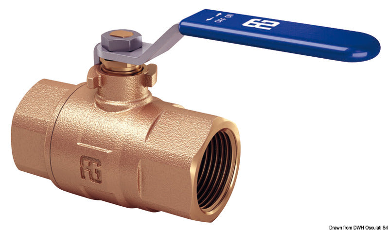 GUIDI bronze F-F ball valve full flow 2"1/2 - foto originale Osculati Srl