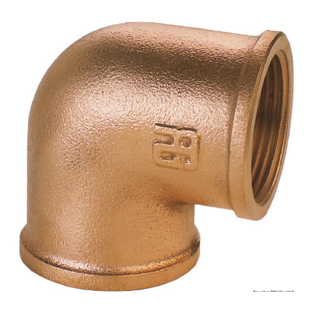 GUIDI bronze F-F 90° elbow 2"1/2 - foto originale Osculati Srl