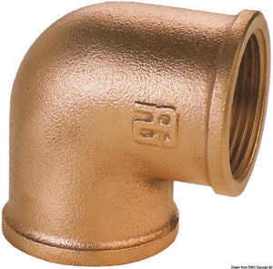 GUIDI bronze F-F 90° elbow 2"1/2 - foto originale Osculati Srl