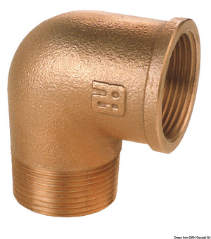 GUIDI bronze M-F 90° elbow 1" - foto originale Osculati Srl
