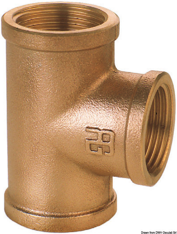 GUIDI bronze F-F-F T-fitting 2"1/2 - foto originale Osculati Srl