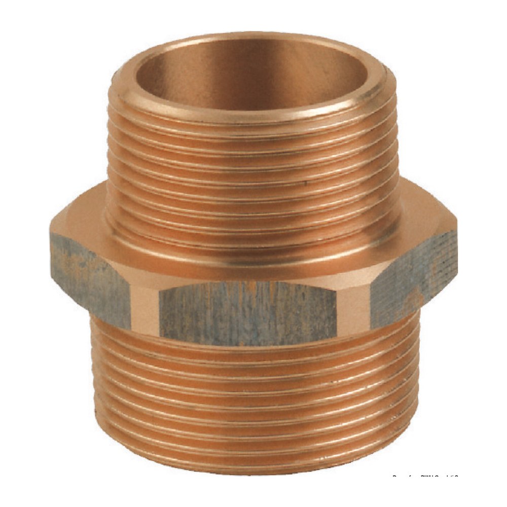 GUIDI bronze M-M double nipple 1"1/2 x 1"1/4 - foto originale Osculati Srl