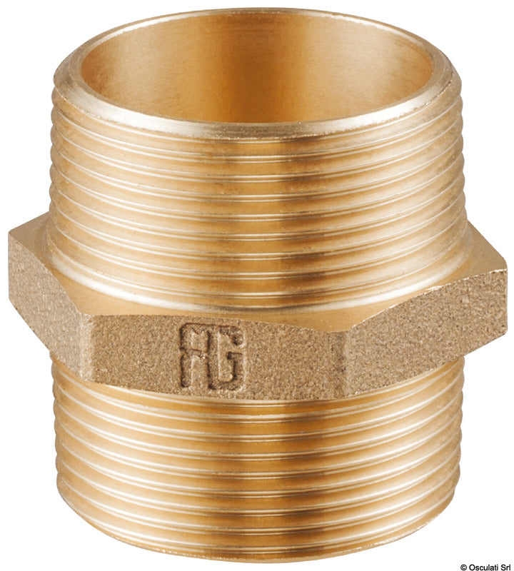 GUIDI bronze double nipple M-M 1"1/4 - foto originale Osculati Srl