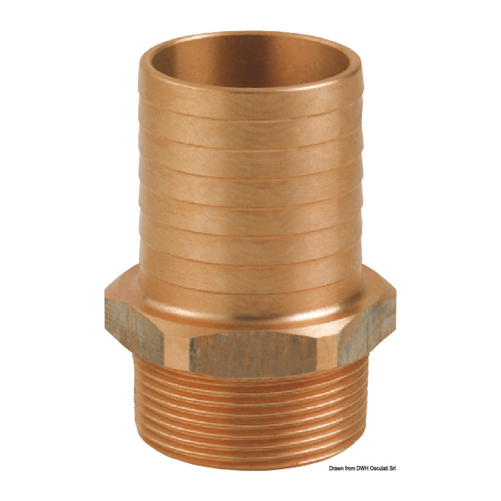 GUIDI bronze male hose connector 1"1/4 x 35 mm - foto originale Osculati Srl