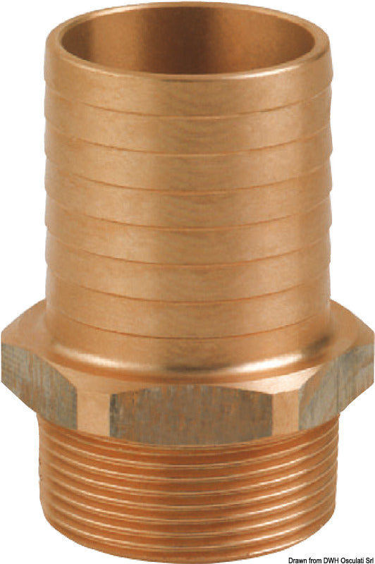 GUIDI bronze male hose connector 1" x 30 mm - foto originale Osculati Srl