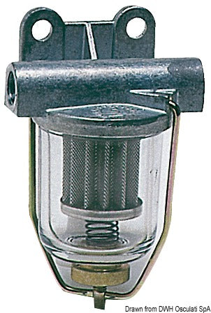 Fuel filter w. glass tray 20/150 l/h - foto originale Osculati Srl
