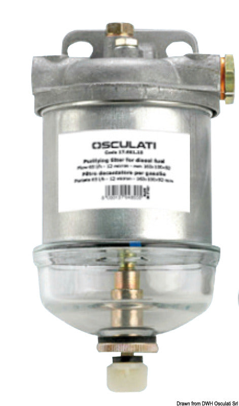 Purifying filter for diesel oil 65 l/h - foto originale Osculati Srl