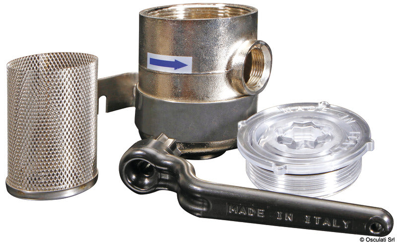 Chromed brass water filter 1/2" - foto originale Osculati Srl