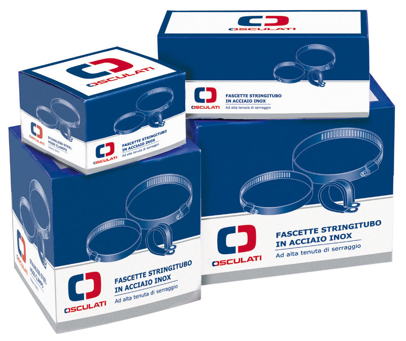 Rubber-coated SS hose clamp 65 mm (pack of 10) - foto originale Osculati Srl