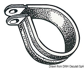 Rubber-coated SS hose clamp 22 mm (pack of 10) - foto originale Osculati Srl