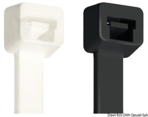 Nylon strap black 12.5 x 720 mm - foto originale Osculati Srl