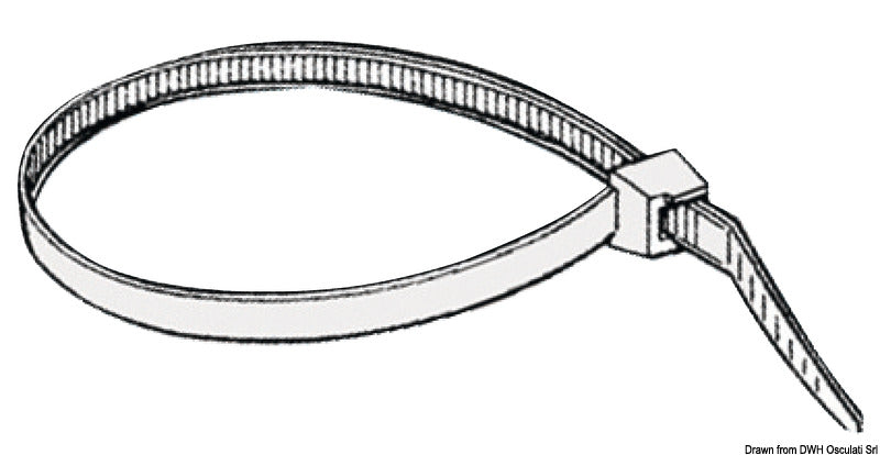 Nylon strap black 4.8 x 390 mm - foto originale Osculati Srl