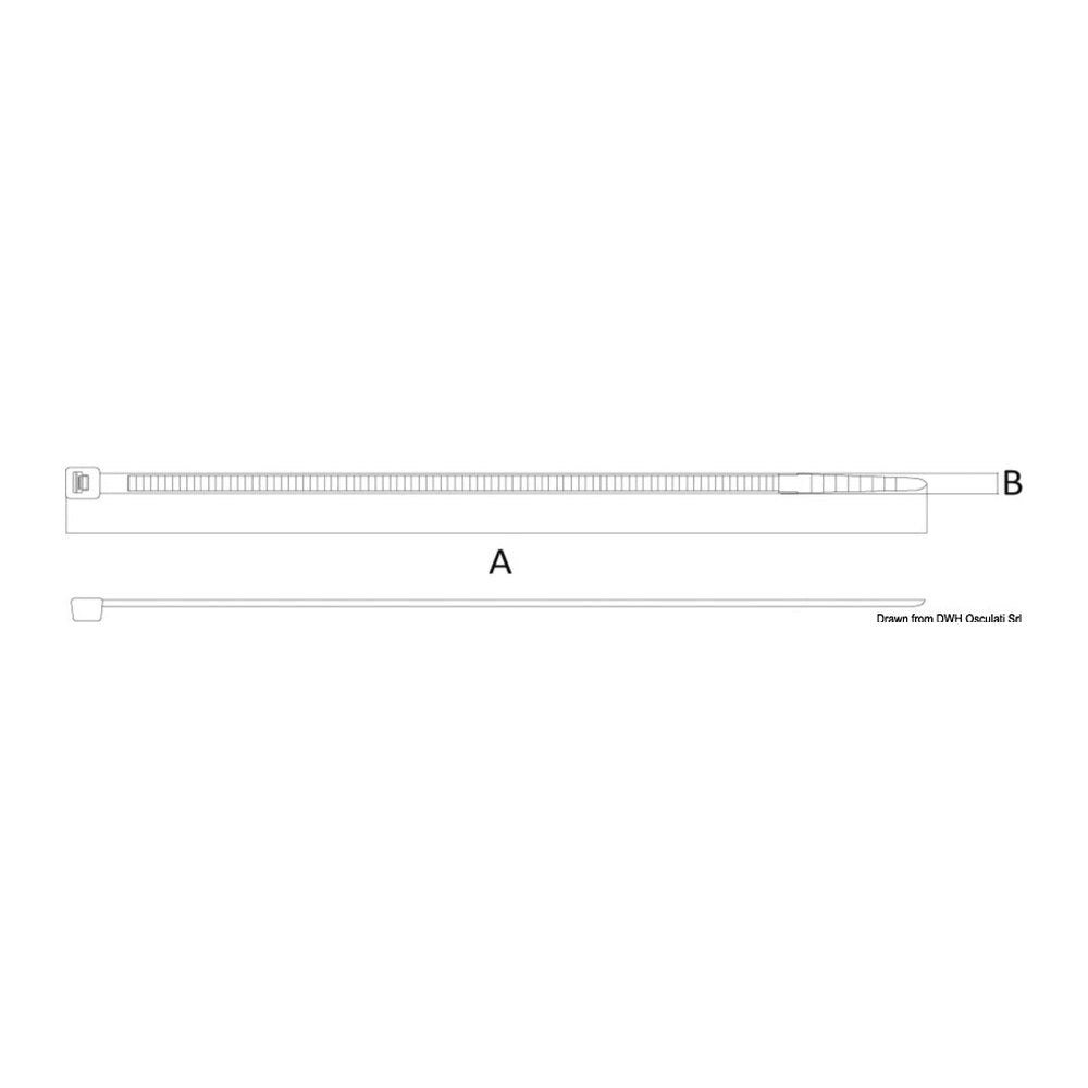 Heat-resistant clamp 365 mm (pack of 100) - foto originale Osculati Srl