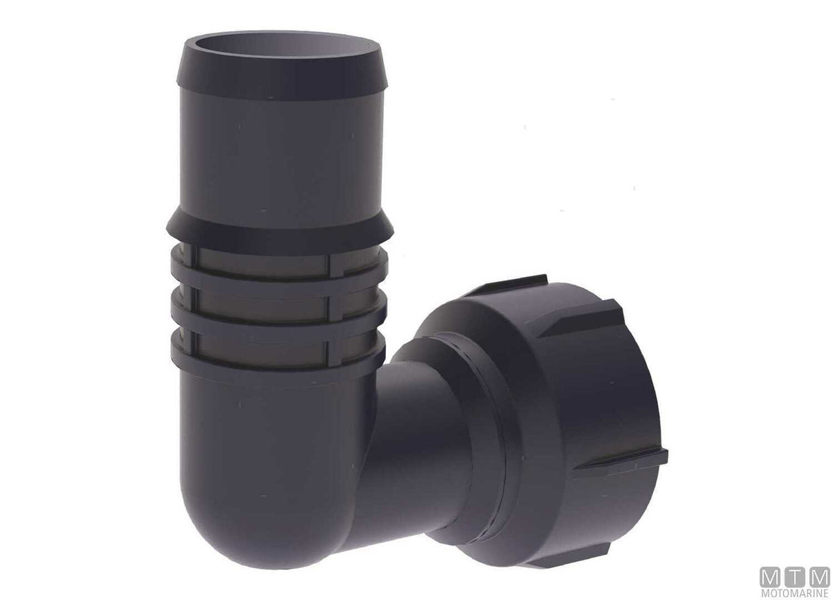 Connection fitting Sahara S1200 25/28 mm 90° - original photo Motomarine Srl