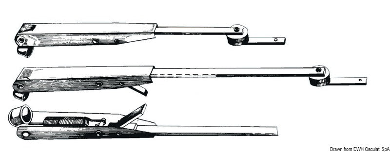 SS adjustable telescopic wiper arm 325/460 mm - foto originale Osculati Srl
