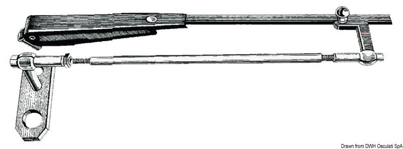 SS parallelogram arm f. windshield wiper 305/360mm - foto originale Osculati Srl