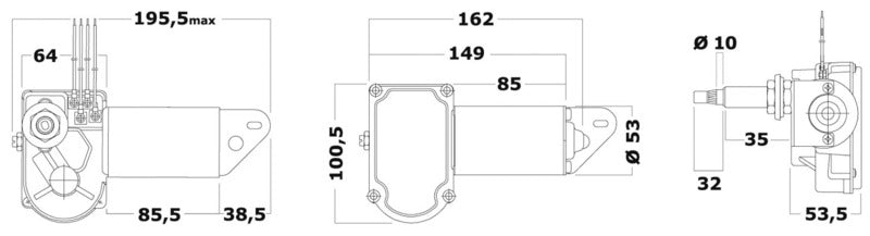 Motor for arms and blades 12 V 20 W - foto originale Osculati Srl
