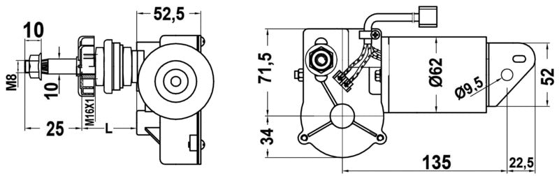 Motor for arms and blades 12 V 30 W - foto originale Osculati Srl