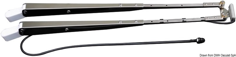 Telescopic arm w/ windscreen wiper 650/800 mm - foto originale Osculati Srl