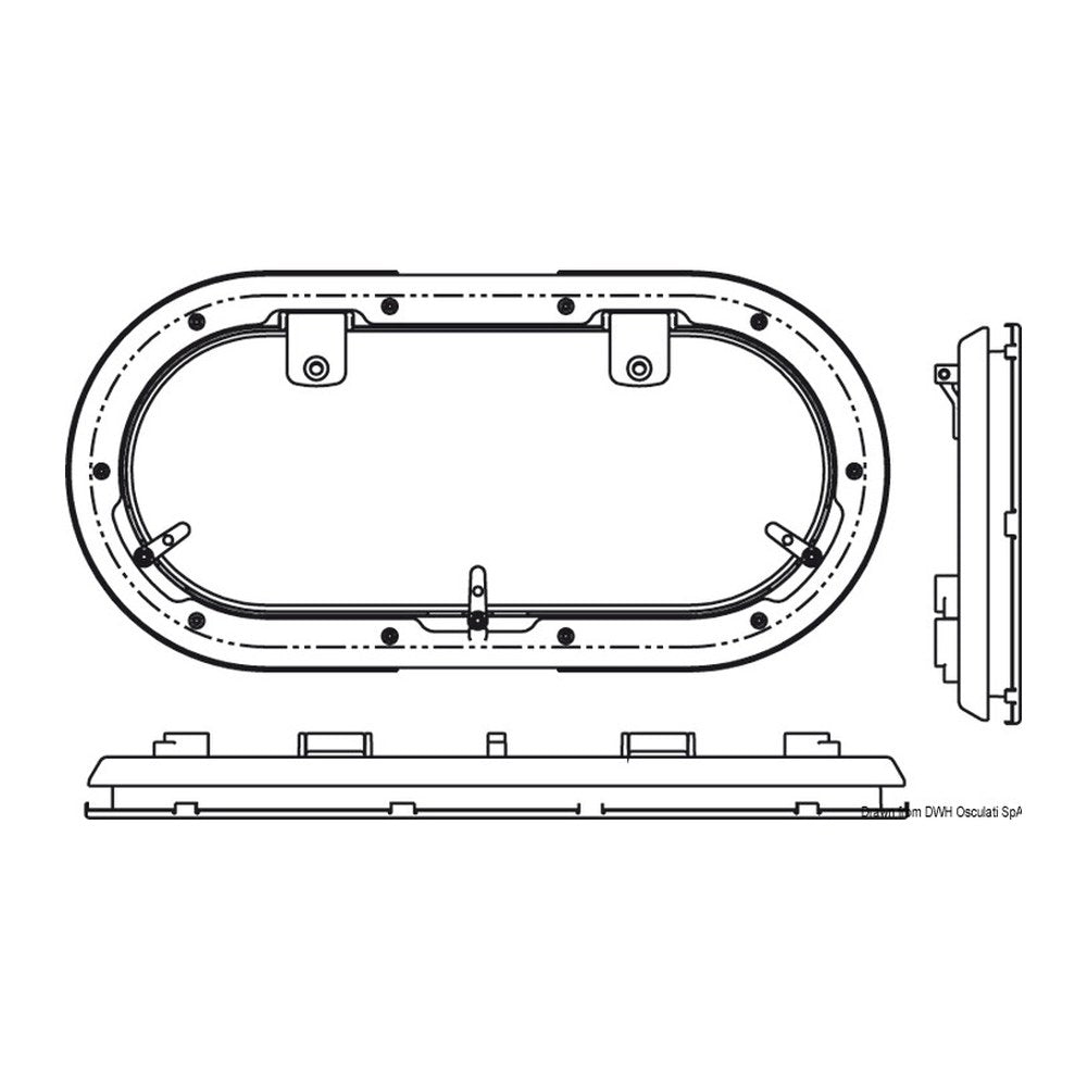 BOMAR Flagship oval hatch 216 x 444 mm - foto originale Osculati Srl
