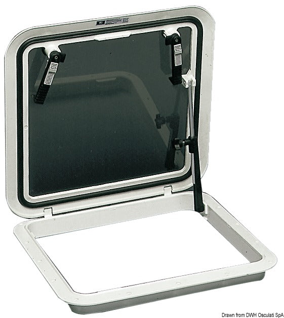 BOMAR Flushdeck white hatch 304 x 302 mm - foto originale Osculati Srl