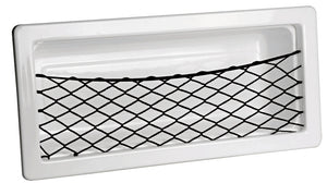 Side pocket white ABS w/net 540 x 244 x 120 mm - foto originale Osculati Srl