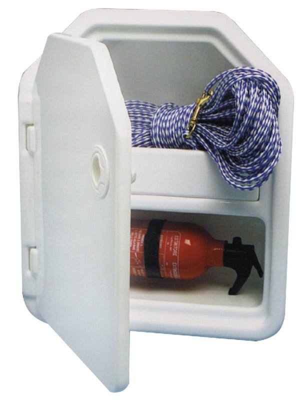 Twin-locker fire extinguisher white ABS - foto originale Osculati Srl