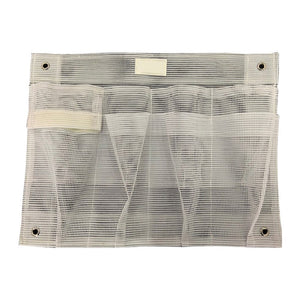 Storage pocket white sail fabric 390 x 300 mm with compartments - foto originale Osculati Srl