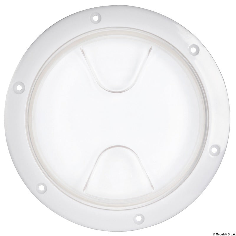 Inspection hatch screw lock transparent 203 mm - foto originale Osculati Srl