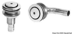 Straight fuel vent mirror polished AISI 316 45 mm - foto originale Osculati Srl