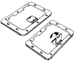 Grey inspection hatch anti-slip sufrace 280x380mm - foto originale Osculati Srl