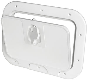 White inspection hatch anti-slip sufrace 280x380mm - foto originale Osculati Srl