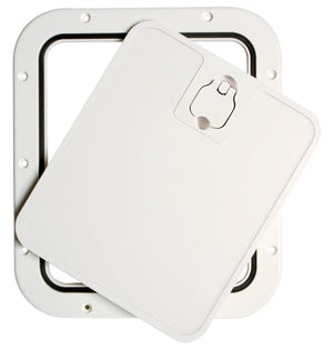 White inspection hatch removable lid 305 x 355mm - foto originale Osculati Srl