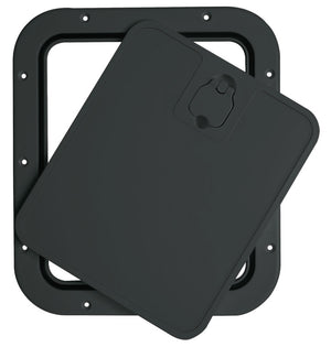 Black inspection hatch removable lid 305 x 355mm - foto originale Osculati Srl