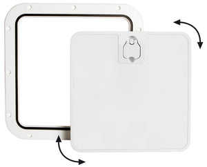 White inspection hatch removable lid 375 x 375mm - foto originale Osculati Srl