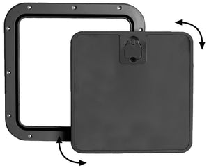 Inspection hatch with removable black front lid - foto originale Osculati Srl
