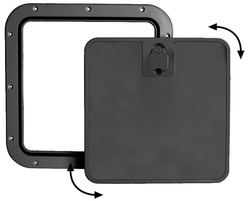 Inspection hatch with removable black front lid - foto originale Osculati Srl