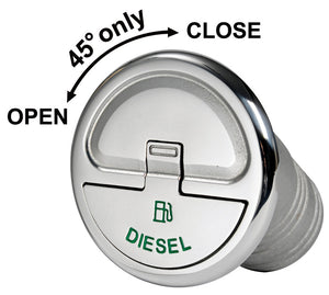 Quick Lock Diesel 30° deck filler 38 mm - foto originale Osculati Srl