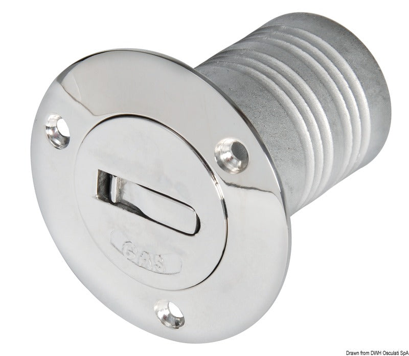 Chromed brass deck plug WATER 38 mm - foto originale Osculati Srl