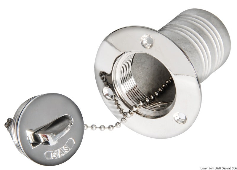 Chromed brass deck plug no label 38 mm - foto originale Osculati Srl