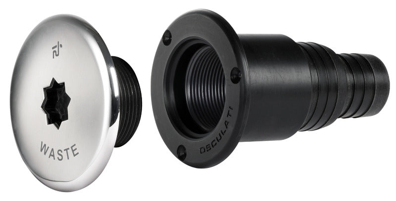 Clever deck filler co-moulded cover Ø50mm+38WASTE - foto originale Osculati Srl