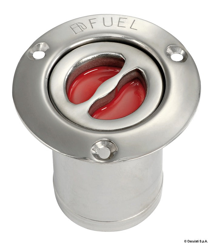 FUEL deck plug polished SS straight 80 mm - foto originale Osculati Srl
