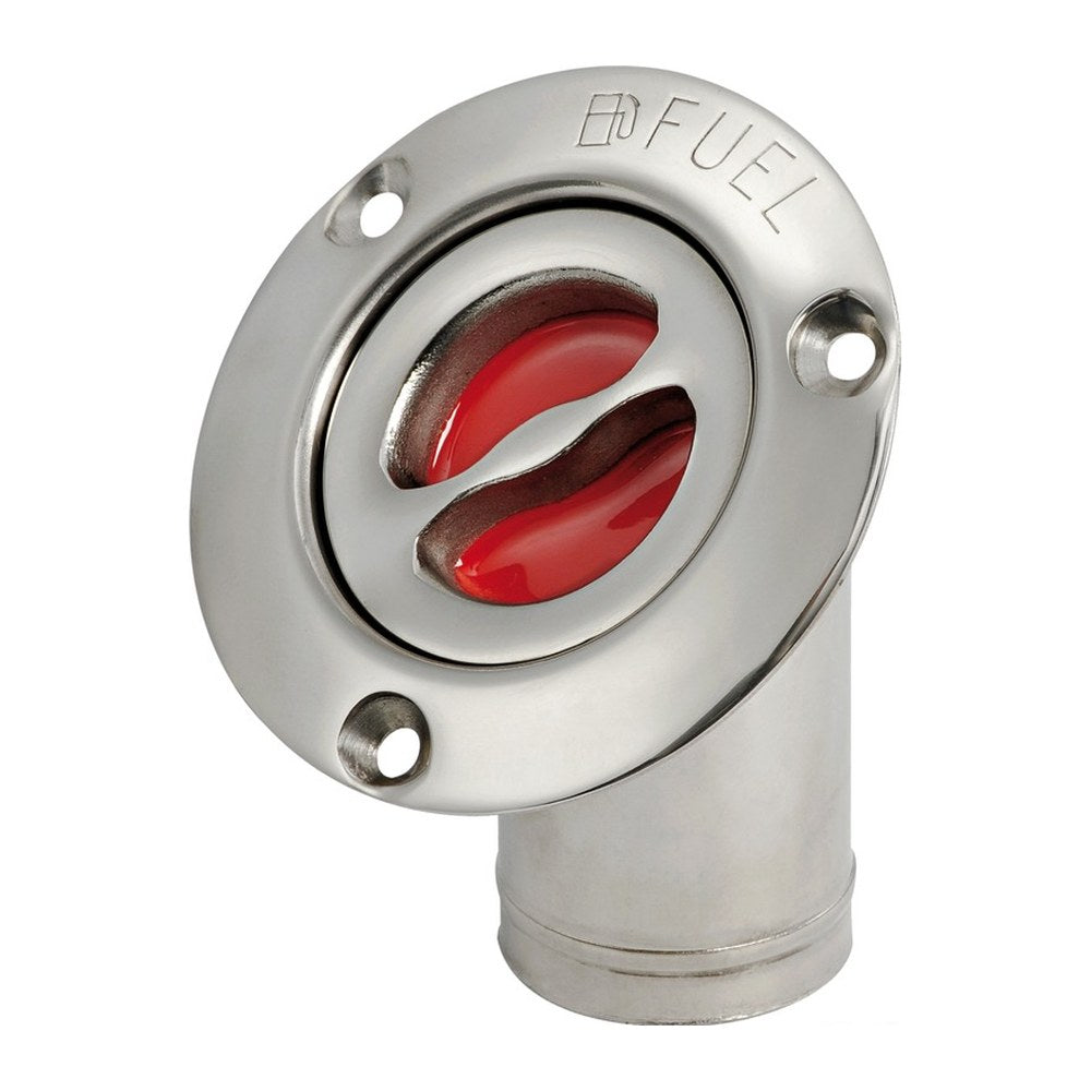FUEL deck plug polished SS 45° angled 38 mm - foto originale Osculati Srl