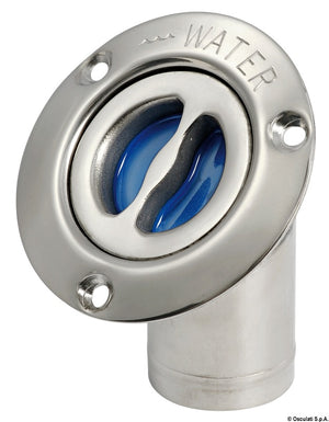 WATER deck plug polished SS 45° angled 38 mm - foto originale Osculati Srl