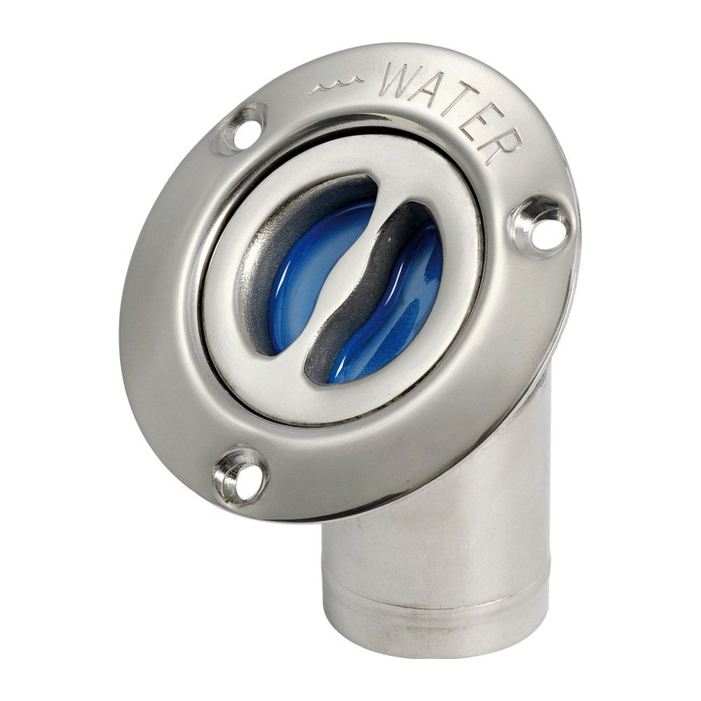 WATER deck plug polished SS 45° angled 38 mm - foto originale Osculati Srl