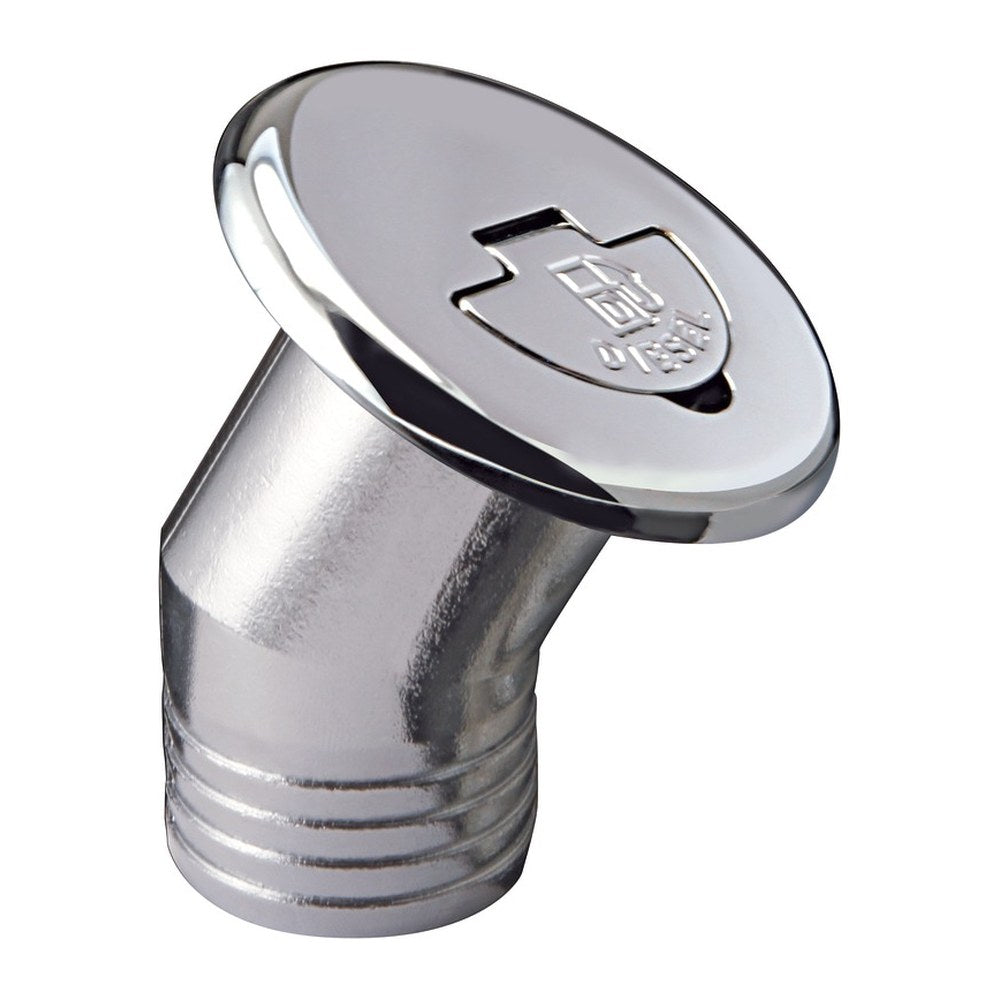 Chromed brass filler cap 30° FUEL 38 mm - foto originale Osculati Srl