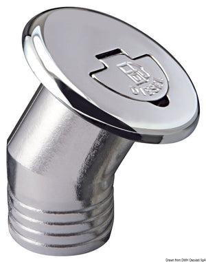 Chromed brass filler cap 30° WATER 38 mm - foto originale Osculati Srl