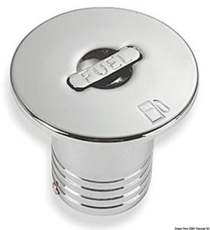 Chromed brass FUEL straight deck plug 50 mm - foto originale Osculati Srl